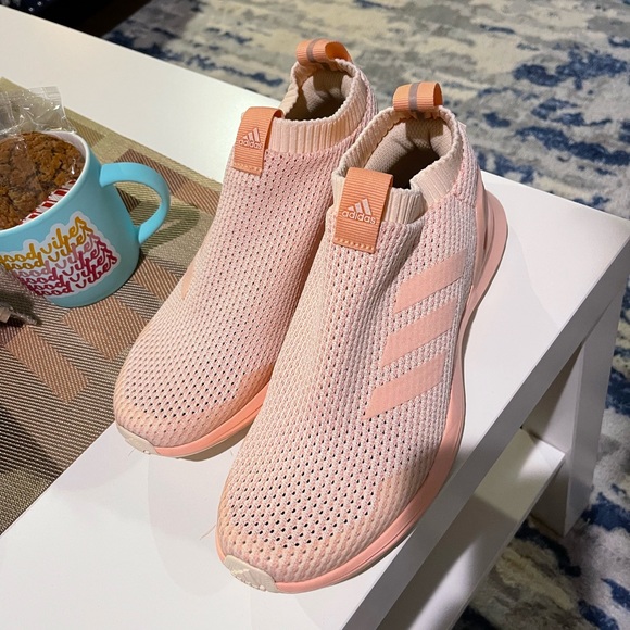 Adidas Rapidarun Knit Sock Pink Sneakers Laceless - Picture 5 of 6